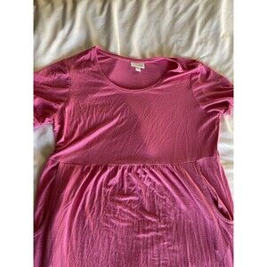 J Jill Short Maxi Dress Pink Size Small Pockets